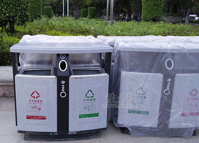 仿大理石玻璃鋼垃圾桶