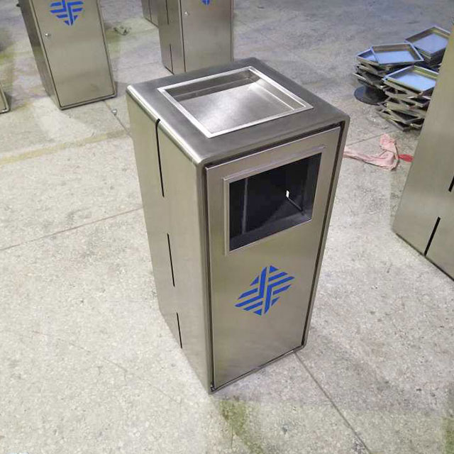 室內小型方形不銹鋼果皮箱