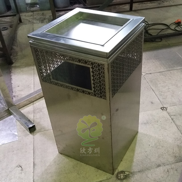 鏤空室內(nèi)方形不銹鋼垃圾桶