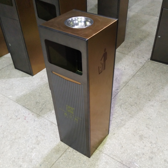 電鍍室內(nèi)方形不銹鋼果皮箱 電鍍室內(nèi)方形不銹鋼果皮箱
