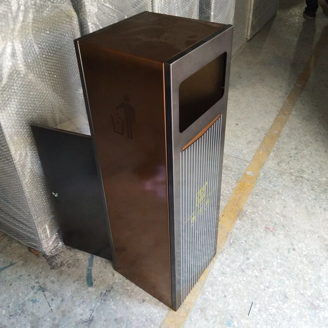 電鍍室內(nèi)方形不銹鋼果皮箱 電鍍室內(nèi)方形不銹鋼果皮箱