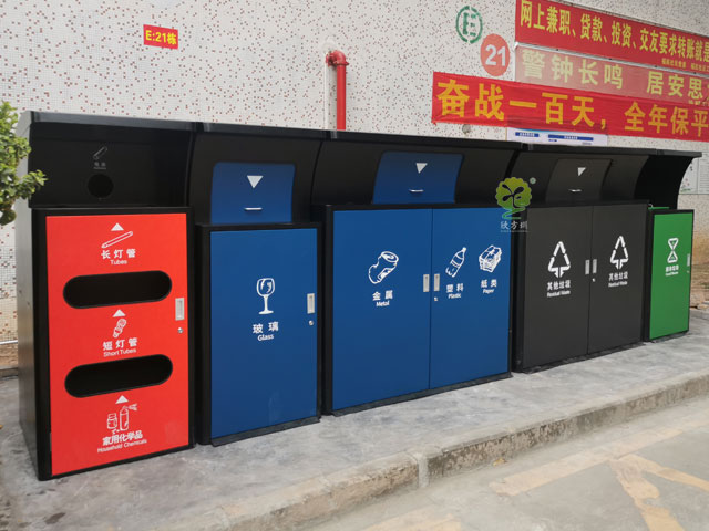 深圳版不銹鋼分類大垃圾箱組合240L660L小區(qū)垃圾收集點(diǎn)