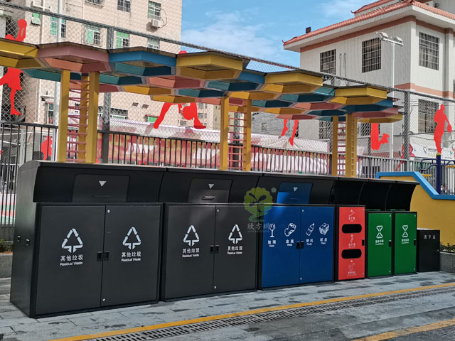 深圳城管驗(yàn)收標(biāo)準(zhǔn)不銹鋼垃圾分類投放點(diǎn)大垃圾箱