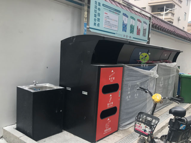 深圳版不銹鋼分類大垃圾箱組合240L660L小區(qū)垃圾收集點(diǎn)
